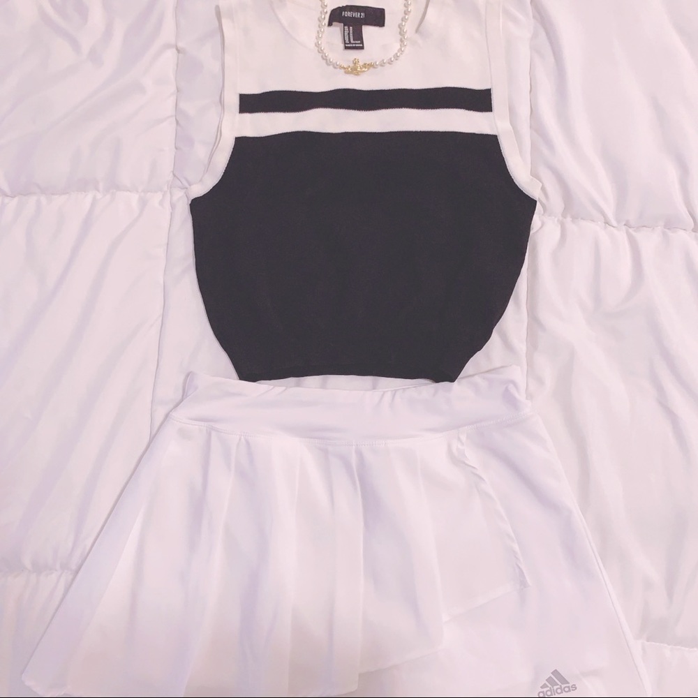 Forever 21 Contrast Sleeveless Knit Sweater XS S M